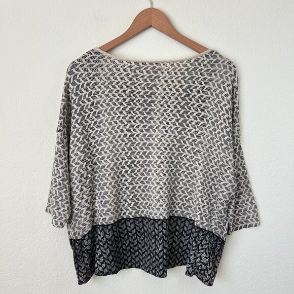 Moth Anthropologie Top Womens Medium Wool Crossfront Asymmetric Beaded Knit M - Picture 6 of 7